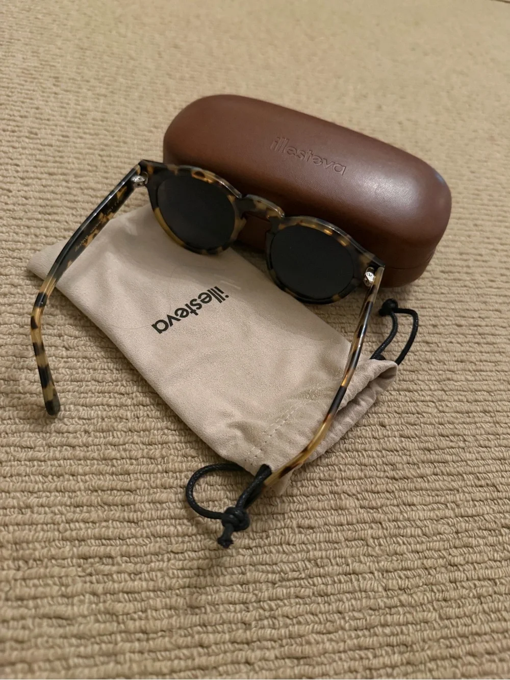 Illesteva Leonard Sunglasses - Blue Mirrored Lenses and Tortoise Frame - Unisex